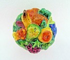 Vintage Parry Vieille Limoges France Basket Of Fruit Trinket Box
