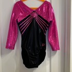 Gk Elite Competition Gymnastics Leotard Axl Black Pink