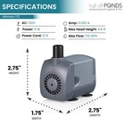 Half Off Ponds Minnow 170 Gph Submersible Pump     12  Cord For Tank  Fountain