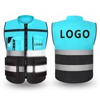 Custom Logo Safety Vest For Construction Work Two Tone High Visibillity Workwear