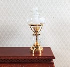 Dollhouse Light Hurricane Oil Lamp Battery Operated 1 12 Scale Gold