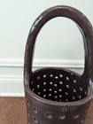 Rare Albany Slip Glazed Cheese Strainer  8 Vintage 19 Century Brown Ny Stoneware