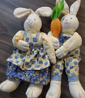 Russ Berrie White Easter Bunny Decor Rabbit Plush Stuffed Animal 17   