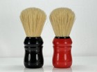 Omega - Boar Bristle Shaving Brush - Red   Black 2 Pack Made In Italy