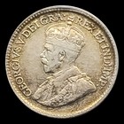 1918 Canada 5 Cents Coin   925 Silver  King George V  With Dei Gratia
