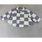 Karl s Jacket Skirt 2 Piece Set Kids Size 5 Purple White Plaid Check Leather