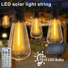50ft Solar String Lights For Patio Waterproof Outdoor Connectable St38 Led Light