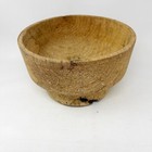 Hand Turned Spalted Wood Bowl Pedestal Driftwood Coastal Mcm Beach Primitive