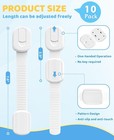10 Pack Baby Proof Cabinet Locks Child Safety Latches Adjustable Adhesive