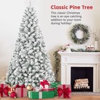 4ft Snow Flocked Artificial Christmas Tree 233 Tips Unlit With Metal Stand