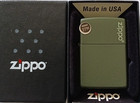 Zippo  Classic Green Matte Finish Lighter  Zippo Logo  Full Size 221zl   12