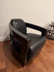 Ultra Rare Timothy Oulton Mars Mk4 Carbon Fiber Leather Lounge Chair