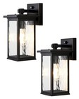 Edishine 2 Pack Outdoor Wall Light  Dusk To Dawn Exterior Light Fixture Glass