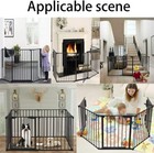 200 wide Baby Gate Metal Safety Playpen Fireplace Fence For pet  dog cat 8-panel