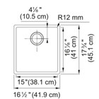 Franke Cux11015 Cube Undermount Kitchen Sink 16 1 2  X 17 3 4  Stainless Steel