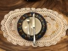 12 x20  Vintage Hand Crochet Lace Doily Oval Dresser Scarf Mat Flower Placemat