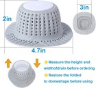 Silicone Shower Drain Hair Catcher For Bathtub - Fits Over Pop-up Drain Stopper