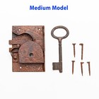 Medium Antique-style Rim Lock With Skeleton Key     Surface-mounted Iron Lock Set