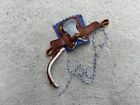 Nice Custom Classic Breyer Horse Brown Blue Barrel Racing Western Saddle Bridle