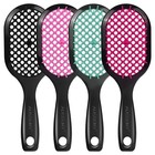 4 Pack Detangling Hair Brushes - Soft Bristles For Tangle-free Wet dry Curly Hai