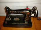 Antique Singer Sewing Machine Model 66  red Eye   Hand Crank  Serviced