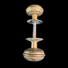 Antique Original Hopkins   Dickinson Cast Brass Door Knobs And Rosettes Vintage