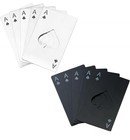 Stainless Steel Poker Card Bottle Opener  1  Black      