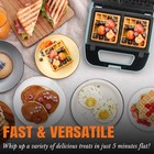 3 In 1 Mini Waffle Maker With Removable Plates  Dual Waffle   Pancake And Grill 