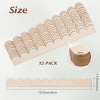 12 Pack Unfinished Scalloped Wood Border Trim  Scalloped Edge Decorative Wood St
