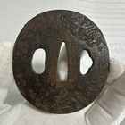 Antique Japanese Iron Tsuba     Dragon Design