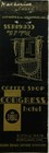 Coffee Shop Congress Hotel Sixth At Main Portland Oregon Vintage Matchbook Cover