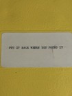 Rare Screenplay    put It Back Where You Found It   by Franklin Coen   Frank David
