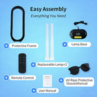 Uv Light Bed Bug Killer W spare Bulb Uv-c Sanitizer  Ozone Generator