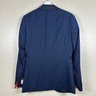 J  Ferrar Men s 36r Tuxedo Blazer Navy Blue Paisley Shawl Lapel Slim Fit New