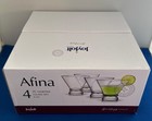 Joyjolt Afina Stemless Martini Glass 8 Oz Set Of 4  Heavy Base New In Box