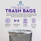 Clear 7-10 Gallon Trash Bags  Bulk Pack - Medium Size Garbage Bin Liners For    