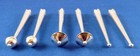 Three Pairs New Sterling Silver Bolo Tips Beaded  Plain Hogan Bola Tie Tips