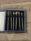 Japanese Sterling Silver Retractable Swizzle Stick Set Vintage Japan Stir