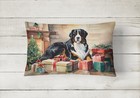 Bernese Mountain Dog Cozy Christmas Fabric Decorative Pillow Dac2610pw1216