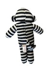Dan Dee Collector s Choice 9   Black White  Striped Sock Monkey Plush Heart