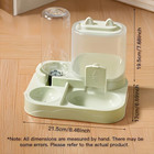 1pc 2-in-1 Gravity Cat Feeder Water Dispenser Automatic Pet Food Bowl Set New