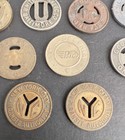 Lot Of 21 Vintage Transit Tokens Nyc Huston Philadelphia Boston San Francisco