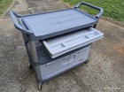 Rubbermaid Commercial Fg409400gray Service Cart  300 Lb Load Capacity  Free P u