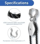 Extension Ladder Rope   Pulley Kit Part Compatible With Werner Aluminum And Fibe