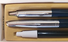 Parker Company Jotter Blue Pen And Pencil Set  167 Made In Usa Original Box 1970