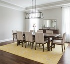Muted Golden Floral 10x10 Transitional Oriental Square Rug - Magic Rugs