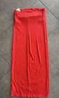 A New Day Red Ribbed Knit Pull-on Maxi Long Skirt Stretch Women s Size L