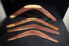Lot Of 4 Genuine Vintage Aboriginal Hand Carved Tribal Australian Boomerang