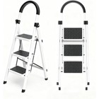 3 Step Folding Ladder Lightweight Anti-slip Step Stool Home Kitchen Garage New