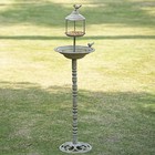 44 5  H Cast Iron Bird Bath   Feeder  Pedestal Bird Bath For Outdoors  Metal    